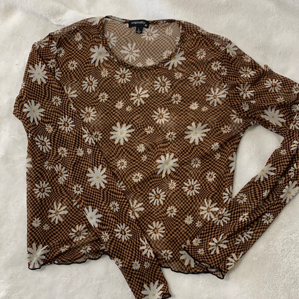 Sheer Mesh Long sleeve top - Dry Goods